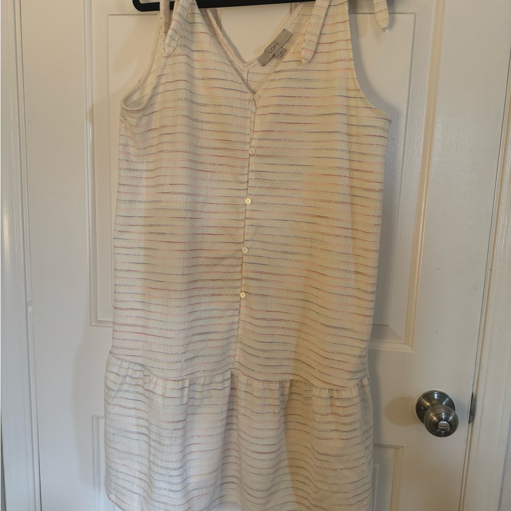 LOFT Kids Dress with Subtle Stripes